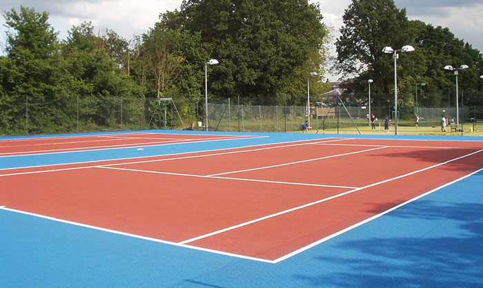 Resurfacing of tennis court